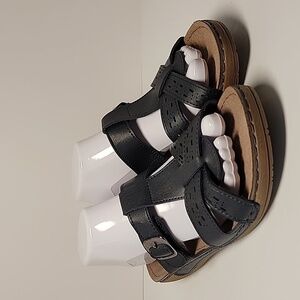 Spring Step Flexus Denia Sandal Slide-On Slip-On Slide Shoes Adjustable Black 8